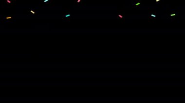 art illustration of colorful confetti seamless black background 