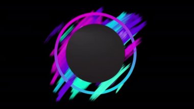 Circle Frame 4k. colorful and bright background for copy space 