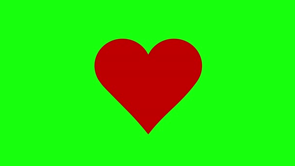 Video Broken Red Heart Green Background More Love — Stockvideo