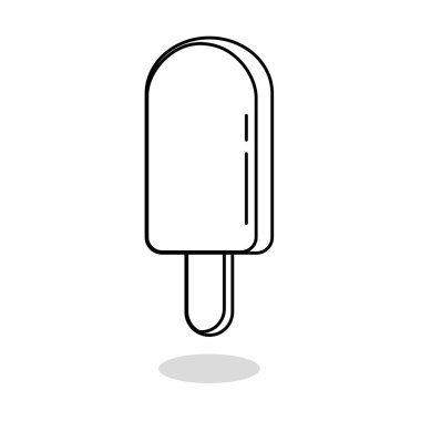 Cute yummy pink ice cream Vector design element Isolated on white background. Delicious Strawberries, Mulberries or berries flavored popsicles. Ice cream vector design element.