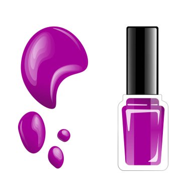 3D mor oje, vektör illüstrasyonu