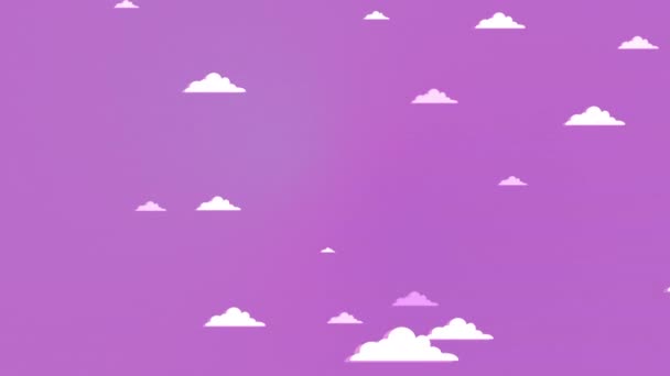 Анимация Облачного Неба Анимированные Облака Голубом Фоне Неба Природные Облака — стоковое видео