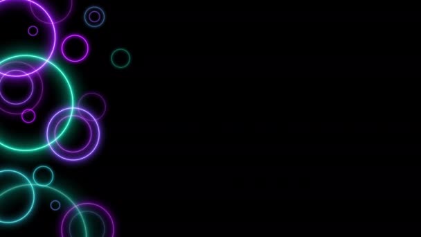 サークルフレーム4K コピースペース用のカラフルで明るい背景アニメーション — ストック動画