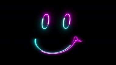 Gülen surat canlandırılmış arkaplan 