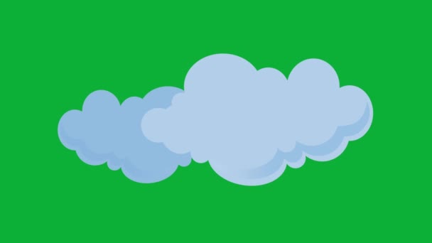 Bewolkte Lucht Animatie Animated Clouds Timelapse Geïsoleerd Chroma Key Achtergrond — Stockvideo