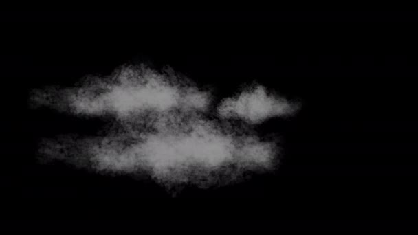 Cloudy Sky Animation Časová Prodleva Animovaných Mraků Izolovaná Pozadí Klíčů — Stock video