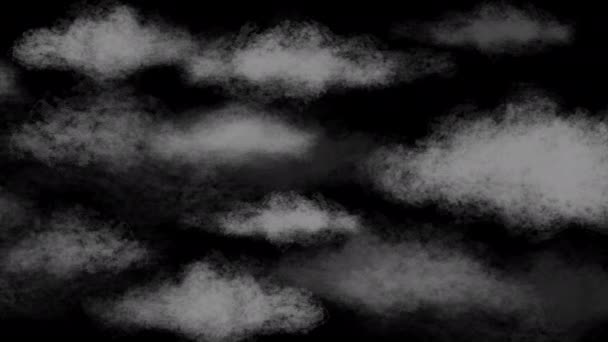 Σύννεφα Animation Ουρανό Κινούμενα Σύννεφα Timelapse Απομονώνονται Στο Βασικό Υπόβαθρο — Αρχείο Βίντεο