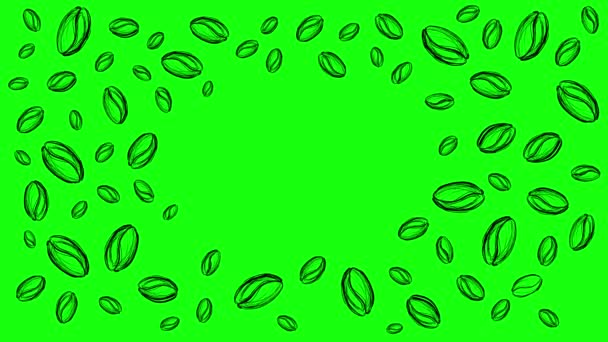 Coffee Beans Animation Background — Αρχείο Βίντεο