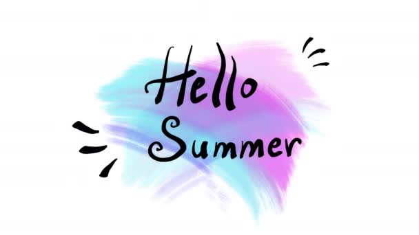 こんにちは夏のアニメーションフレーム — ストック動画
