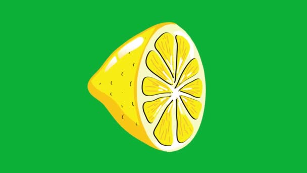 Half Lemon Background Animation — стокове відео