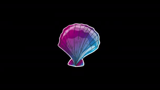 Seashell Neon动画视频 — 图库视频影像