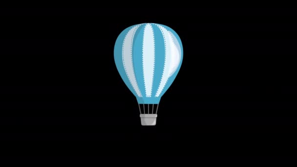 Hot Air Balloon Animation Background — Vídeo de stock