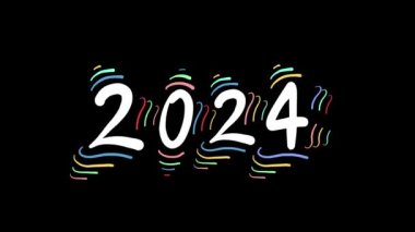 El yapımı Doodle Biçimi Madalyalı 2024 Tebrik Kartı