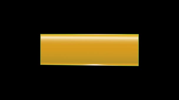 Banner Animado Amarillo Oro Elegante Diseña Letrero Realista Barra Con — Vídeo de stock