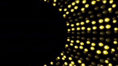 4K Neon Noel Dikey Çerçevesi aydınlatma ampulleri soyut döngü arka plan ve bayram modern kutlama kartı çerçeve şablonu Sarı yanıp sönen ampuller çerçeve