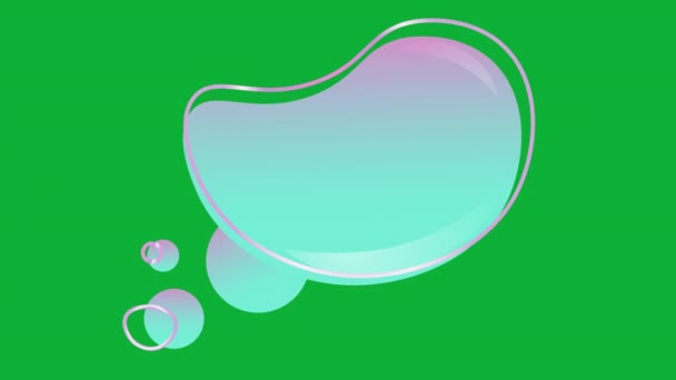 アニメーション美しいバナー抽象デザインテンプレート 緑色のクロマキー画面で分離 — ストック動画