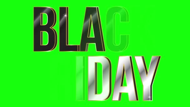Black Friday Black White Neon Animated Black Friday Text Isolated — Stock video