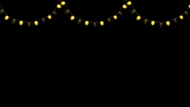 Świecące Światła Neonowe Wiszące Świąteczne Żarówki Nowy Rok Wakacje Dekoracyjne — Wideo stockowe