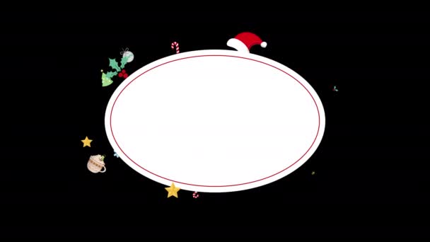 Buon Natale Felice Anno Nuovo Biglietto Auguri Decorativo — Video Stock
