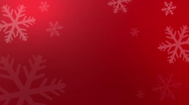 hareket eden kar taneleriyle kırmızı Noel arkaplanı