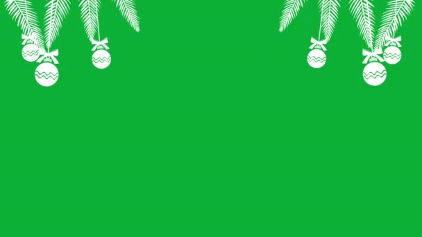 Animated Paper Cut Style Kerstmis Nieuwjaar Banner Cypress Dennenboom Bladeren — Stockvideo
