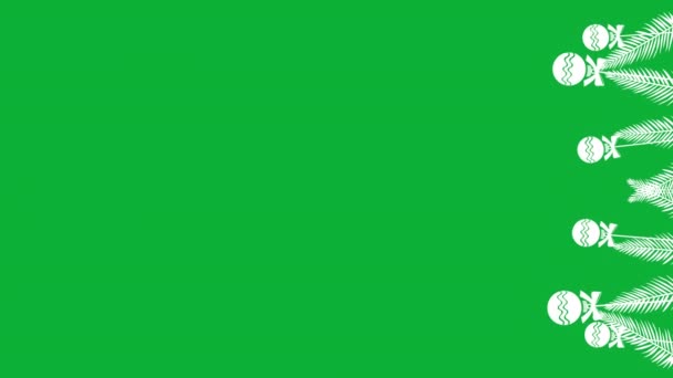 Анімований Папір Вирізати Стиль Різдво Новий Рік Вертикальний Прапор Кипарисовий — стокове відео