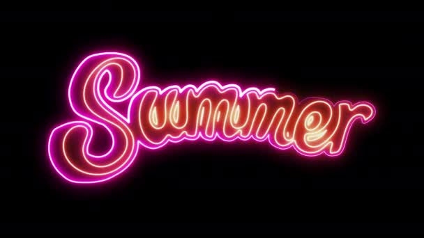 Handgeschriebener Funky Style Sommer Animierter Text — Stockvideo