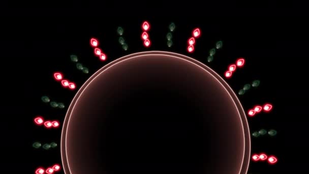 Neon Led Leuchten Rahmendesign Vorlage — Stockvideo