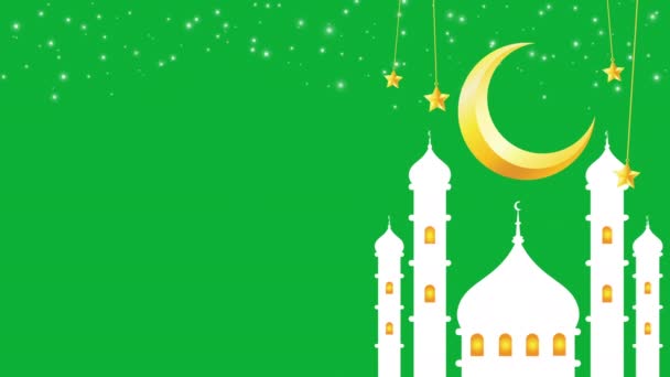 Ramadán Islámské Koncepce Pozdrav Izolované Karty Design Šablony — Stock video