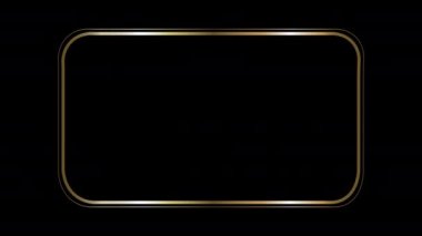 İslam ve Geleneksel Tasarım İçin Canlandırılmış Metal Altın Çerçeve Şablonu.