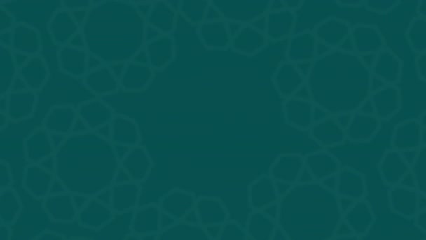 Blue Gradient Oriental Ornaments Animation Black Background Islámský Elegantní Geometrický — Stock video