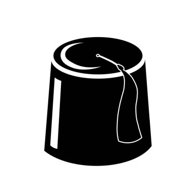 Vektör kırmızı Türk şapkası Fez izole öge