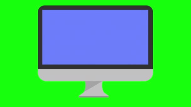 Computerscherm Monitor Ontwerpelement — Stockvideo