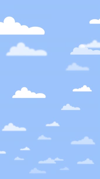 Bewolkte Lucht Animatie Animated Wolken Blauwe Lucht Achtergrond Natuurlijke Wolken — Stockvideo