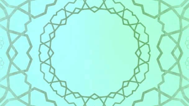 Gradiente Orientale Ornamenti Animazione Sfondo Islamico Elegante Modello Geometrico Senza — Video Stock