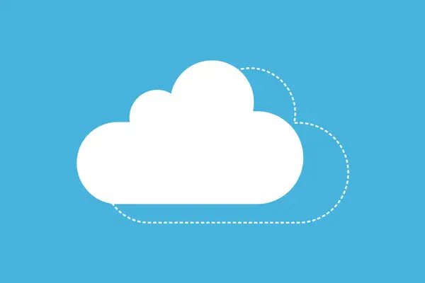 Cloud Dashed Line Design Elementen — Stockvector