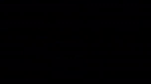 黒い背景に輝くネオンライトクラウドアニメーション — ストック動画