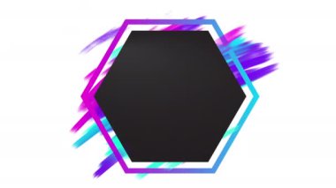 Neon Boyası Altıgen Çerçeve 4k 