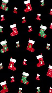 Yılbaşı çorapları kusursuz arka plan. yeni yıl deseni.