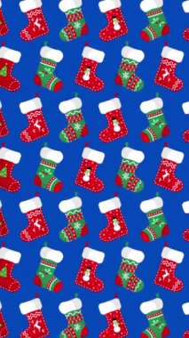 Yılbaşı çorapları kusursuz arka plan. yeni yıl deseni.