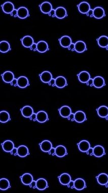 Dikey Neon Gözlük Deseni