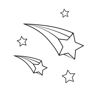 Vektör ayarlandı El çizimi yıldızlar, yıldızlar, yıldızlar.