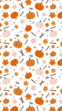 Kabak ve yapraklarla kusursuz sonbahar arkaplanı