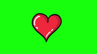 yeşil bir arka plan üzerinde kalp