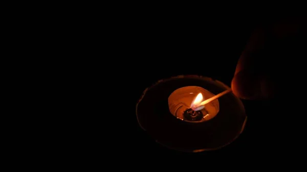 Svíčky Hořící Detail Svíček Hořících Světla Svíček Hořících Zblízka Plameny — Stock fotografie
