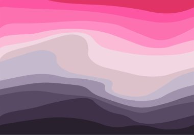 Pembe ve mor tonlu soyut sanat eserleri. Şekilsiz şekiller. Açık ve koyu renkler. Vektör illüstrasyonu.