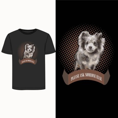 dog t-shirt tasarım vektörü