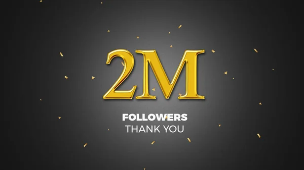 Millionen Follower Feiern Erfolgsplakat Den Sozialen Medien Anhänger Danken Mit — Stockfoto