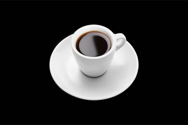 Φλιτζάνι Καφέ Που Απομονώνονται Μαύρο Φόντο — Φωτογραφία Αρχείου