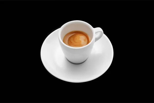 孤立在黑色背景上的咖啡杯子 — 图库照片